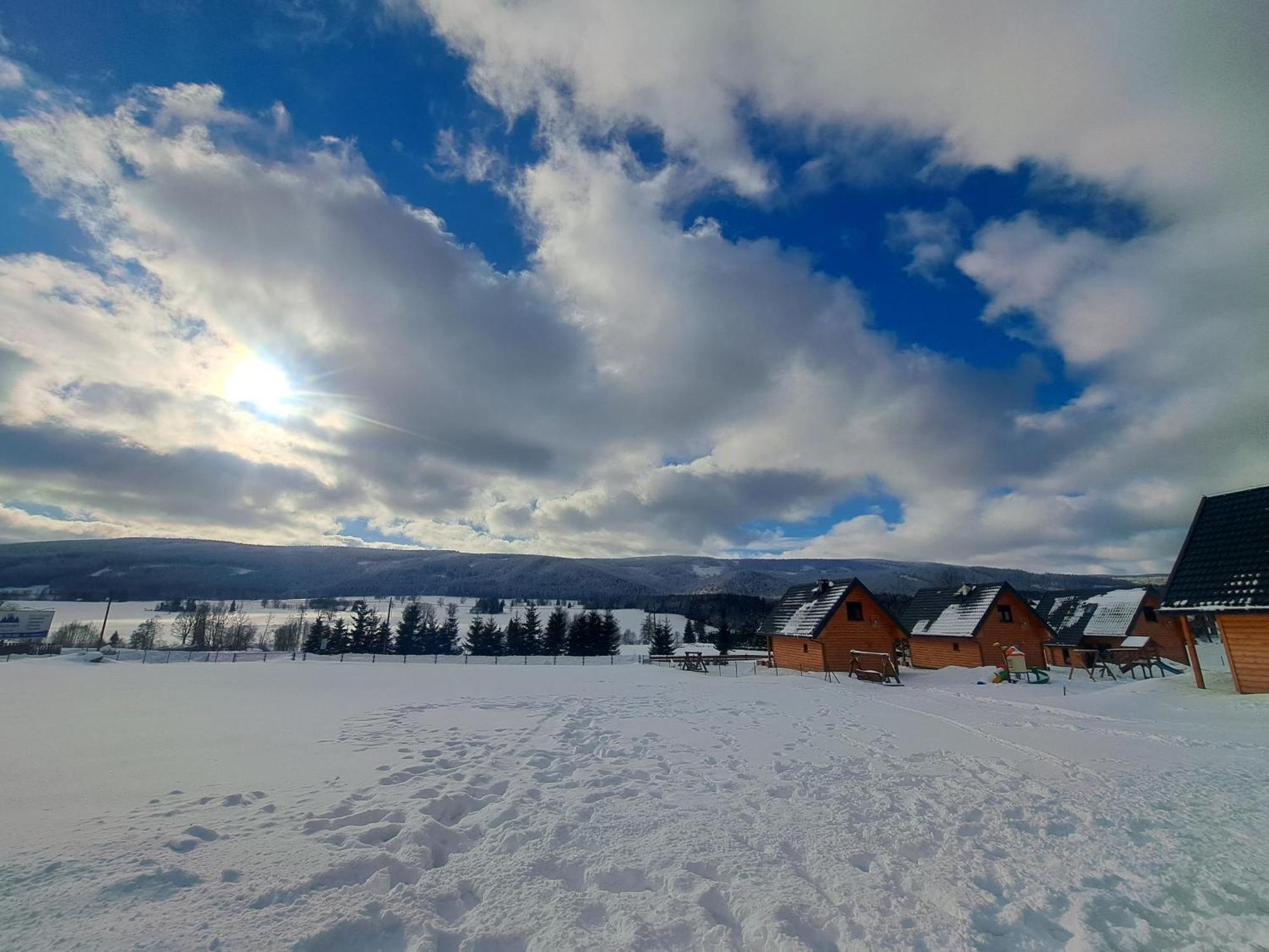 Osada Orlica Klimatyczne Domki Z Widokiem Na Gory I Termalnym Spa Sauna Jacuzzi 4 Km Od Zieleniec Ski Arena Lasowka Kültér fotó